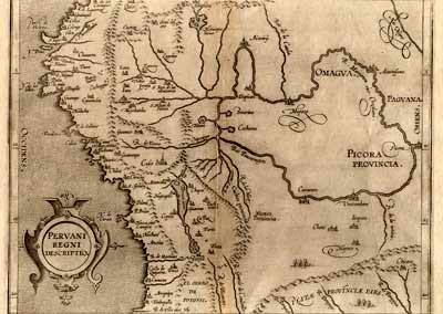 Carte du Pérou, 1600
